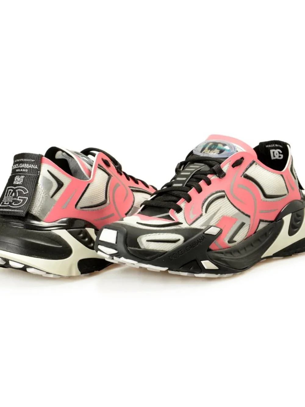 Dolce & Gabbana Men's Pink/Black Athletic Sneakers Shoes US 11 IT 44